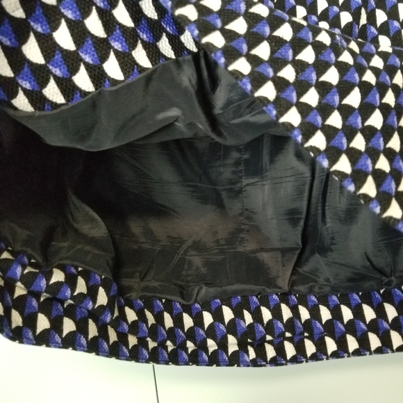 J.Crew blue printed mini lined skirt size 10  *G1 - Picture 3 of 5